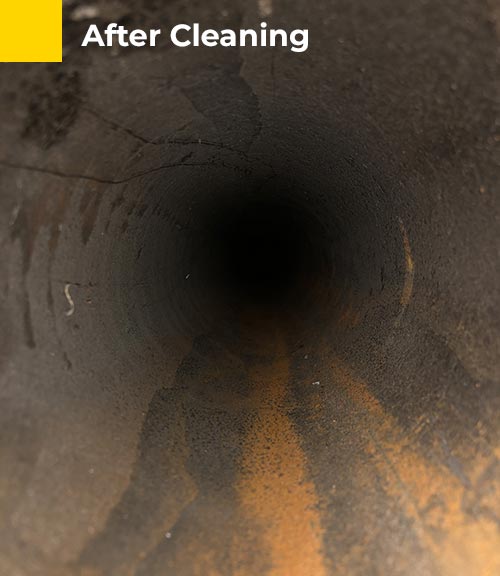 after sewer cleaning